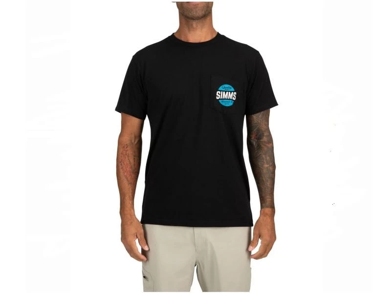 Simms Quality Built Pocket T-Shirt Black 1 Simms Quality Built Pocket T-Shirt Black