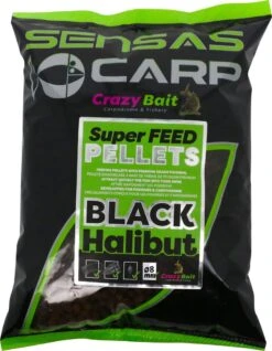 SENSAS Super Feed Pellets Black Halibut 700gr 8mm