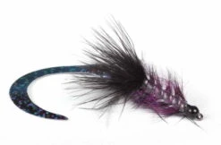 Wiggle Tail Børstemark Black Bead Head